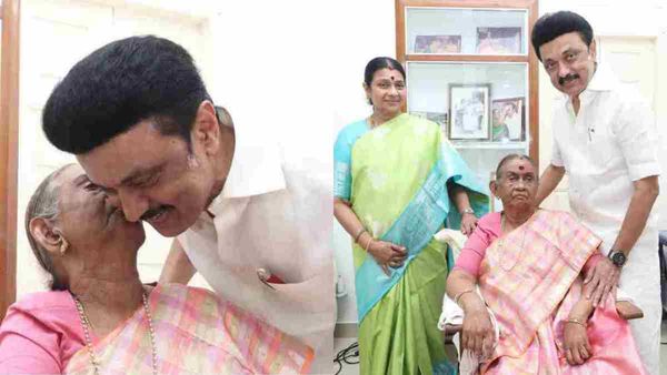 அன்னையர் தினத்தில் அன்பு மழை! தாயார் தயாளு அம்மாளிடம் ஆசி பெற்ற முதலமைச்சர் ஸ்டாலின்!