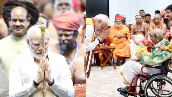 அன்று 20.. இன்று 97: “வாழும் சாட்சி” பெரியவரை வணங்கிய மோடி.. இவருக்கும் செங்கோலுக்கும் என்ன தொடர்பு?