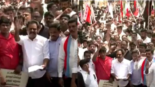 ராஜ்பவனை விட்டு வெளியே போ.. ஆளுநர் ரவிக்கு எதிராக கோஷம்.. மாணவர் கூட்டமைப்பு ஆர்ப்பாட்டம்!