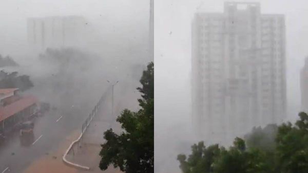 வெயிலூர் எப்போது புயலூரானது? வேலூர் விஐடியில் புழுதி பறக்கும் பேய்க்காற்றுடன் மழை.. வெதர்மேன் வீடியோ