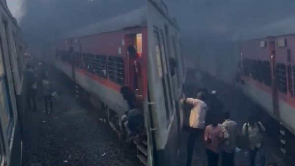 சென்னை அருகே லோக்மான்யா திலக் எக்ஸ்பிரஸ் ரயிலில் திடீர் தீ.. பற்றி எரிந்த என்ஜின்.. அலறிய பயணிகள்