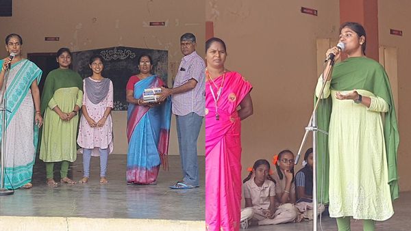 பெற்றோரின் திருமண நாளை இப்படியும் கொண்டாடலாம்.. ஆசிரியர்களை நெகிழ்ச்சிப்படுத்திய முன்னாள் மாணவிகள்