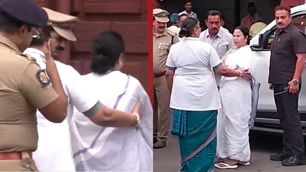 ஷாக்.. நடக்க கூட முடியல! மம்தா பானர்ஜியை கைத்தாங்கலாக மருத்துவமனையில் அனுமதித்த டாக்டர்! வீடியோ