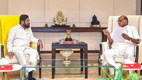 பச்சி பறக்குது? பாஜக அணி முதல்வர் ஏக்நாத் ஷிண்டே,'சர்ச்சை' அதானியை திடீரென சந்தித்த சரத்பவார்!