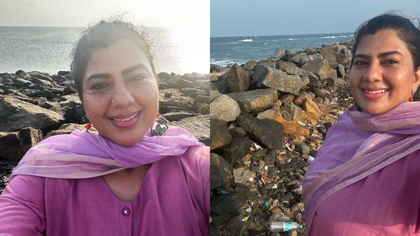 இளமை புதுமை ஸ்வர்ணமால்யாவா இது..? கடற்கரைக்கு போன இடத்தில் இப்படியா ஆகணும்..?