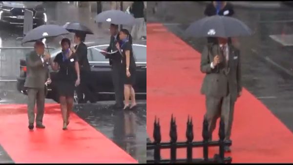 வசமாக சிக்கிய பாக். பிரதமர்.. வைத்து செய்யும் நெட்டிசன்கள்! குடையை பிடுங்கியதால் மழையில் நனைந்த பெண்