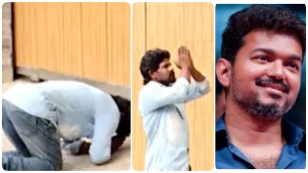 யாருப்பா இவரு.. விஜய் வீட்டு முன்பாக அட்ராசிட்டி செய்த முரட்டு ரசிகர்! அதுலயும் அந்த ஸ்டெப் இருக்கே!