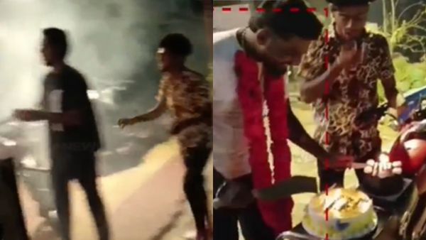 வேலூரில் நள்ளிரவில் என்னப்பா அங்க சத்தம்.. பட்டா கத்தியுடன்.. நடுரோட்டில் என்ன ஒரு கொண்டாட்டம்!