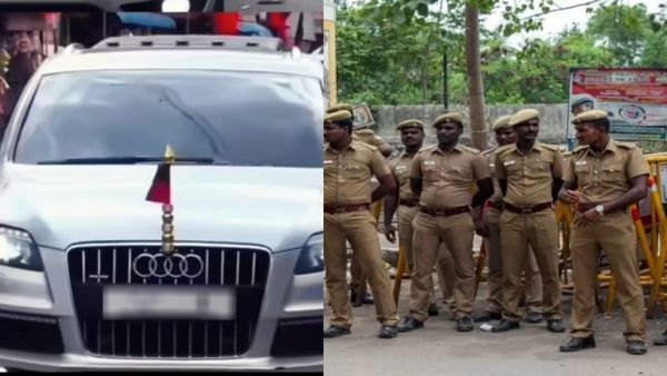 திமுக கொடியுடன் சொகுசு கார்.. நம்பர் பிளேட்டை பாருங்க சார்... சென்னை போலீஸ் கொடுத்த அதிரடி பதில்