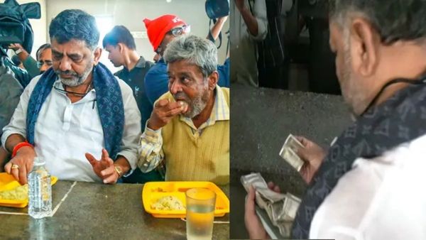 கையில் 500 ரூபாய் கட்டு! இந்திரா கேன்டீன் ஊழியருக்கு வழங்கிய டிகே சிவக்குமார்! பெங்களூரில் வியப்பு