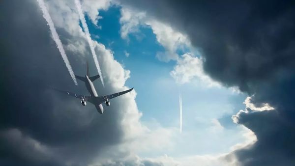 சில விமானம் பறக்கும்போது மட்டும் வானத்தில் வெள்ளை கோடு தெரியுதே? அது ஏன் தெரியுமா? இது தான் விஷயம்!