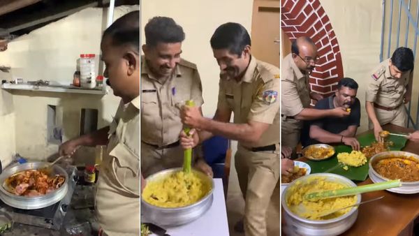 கேரளா போலீஸ் ஸ்டேசனில் கோழிக்கறி சமையல்.. ரசித்து ருசித்து ஊட்டி விட்ட காவலர்கள்.. ஐஜி நோட்டீஸ்