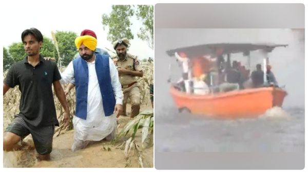திடீரென குலுங்கிய கப்பல்.. மழை வெள்ளத்தில் உயிர் தப்பிய பஞ்சாப் முதல்வர் பகவந்த் மான்! ஷாக் வீடியோ