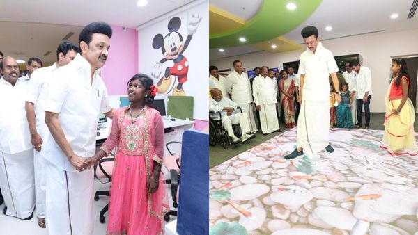 3D தரை.. குழந்தையாகவே மாறிய ஸ்டாலின்! கால் வைத்தவுடன் கொடுத்த ரியாக்‌ஷன் - கலைஞர் நூலகத்தில் அசத்தல்