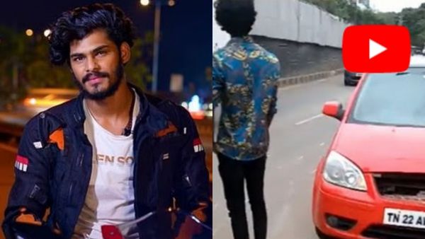 என்ன நடந்தது தெரியுமா? வீடியோ எடுக்காதீங்க! கார் விபத்தில் சிக்கி சீறிய டிடிஎப் வாசன்! பரபர காட்சி