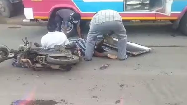 சென்னை சாலையில் மாடு.. தண்ணீர் லாரியில் சிக்கிய பெண்.. தலை துண்டாகி பலி.. கணவன் கண் முன் துயரம்