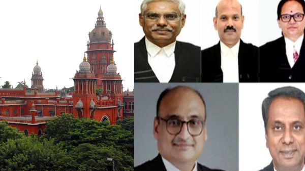 சென்னை ஐகோர்ட்டின் 5 நீதிபதிகளை நிரந்தர நீதிபதிகளாக நியமிக்க உச்ச நீதிமன்ற கொலிஜியம் பரிந்துரை!