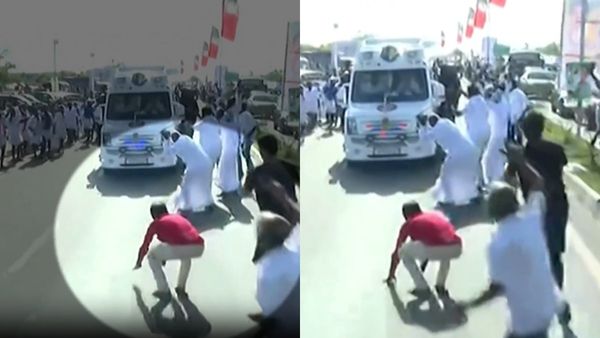 அவசர அவசரமாக மாநாட்டுக்கு வந்த எடப்பாடி பழனிசாமி.. திடீரென சிகப்பு சட்டை செய்த செயலால் பரபரப்பு