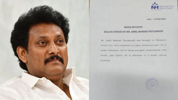 பெங்களூர் ஆஸ்பத்திரியில் அனுமதிக்கப்பட்ட அமைச்சர் அன்பில் மகேஷ் டிஸ்சார்ஜ்.. சென்னை திரும்புகிறார்