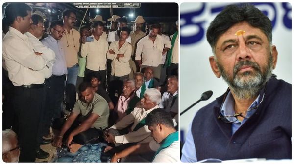 காவிரியில் நீர் திறக்க எதிர்ப்பு! கர்நாடகாவில் விடிய விடிய போராட்டம்.. டெல்லி செல்லும் சிவக்குமார்