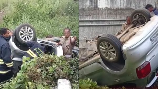 அதிவேகமாக வந்த கார்.. மதுராந்தகம் அருகே கால்வாயில் கவிழ்ந்து விபத்து.. 3 பேர் பலி