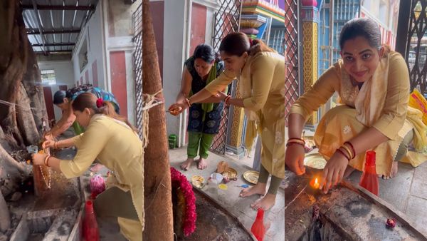 நாக சதுர்த்தி.. பாம்பு கோவிலில் அபிஷேகம்.. குடும்பத்தோடு வழிபட்ட சின்னத்திரை நடிகை நட்சத்திரா நாகேஷ்