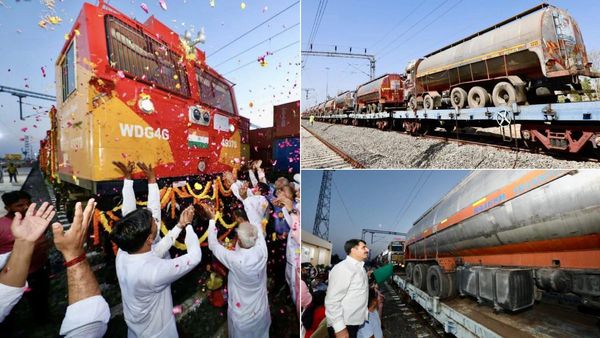 Truck on Train: ரயிலில் 