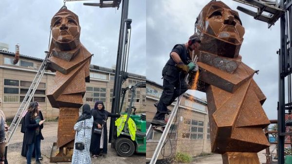 உலகின் முதல் ஹிஜாப் சிலை.. இங்கிலாந்தில் திறக்கும் முன்பே டிரெண்டானது! 16 அடியில் பிரம்மாண்டம்