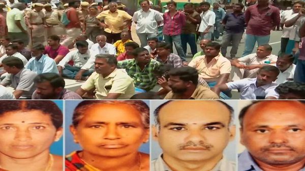 தமிழகத்தை உலுக்கிய பல்லடம் படுகொலை.. உடல்களை வாங்க மறுத்து உறவினர்கள் சாலை மறியல்..போலீசார் குவிப்பு