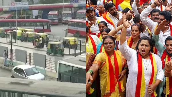 உக்கிரமான காவிரி போராட்டம்.. பெங்களூரில் தொடங்கிய பந்த்! கன்னட அமைப்பினர் கைது - தற்கொலை முயற்சி