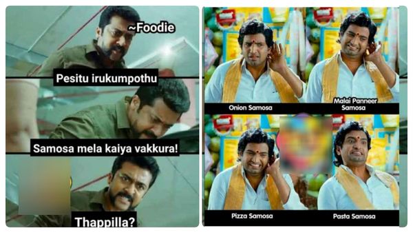 பேசிட்டு இருக்கும்போதே.. சமோசா மேல கைய வைக்கிறியே.. இது தப்பில்ல!