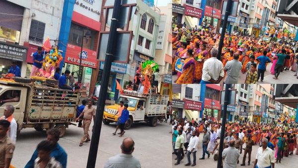 மதுரையே வியந்து போச்சு.. கோலாகலமாக நடைபெற்ற விநாயகர் ஊர்வலம்.. ஒட்டுமொத்தமாக திரண்ட பொதுமக்கள்