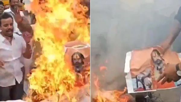 கோதாவில் குதித்த திமுகவினர்.. அயோத்தி சாமியார் பொம்மை எரியுதே! உதயநிதி தலையை வெட்ட சொன்னதால் ஆவேசம்