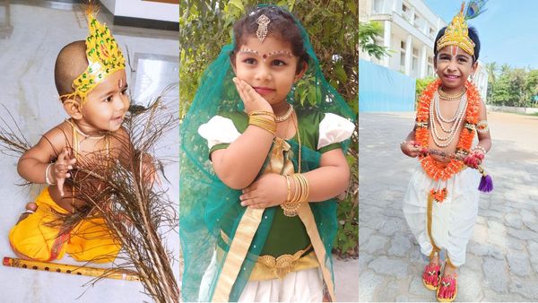 கிருஷ்ண ஜெயந்தி.. வீடுகள் தோறும் உலா வரும் கண்ணன்கள்.. கூடவே ராதைகளும்.. உற்சாக கொண்டாட்டம்!