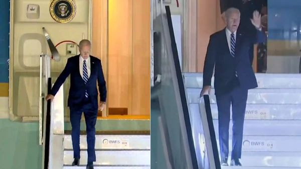 டெல்லியில் ஜி 20 மாநாடு: ஏர்போர்ஸ் விமானத்தில் கெத்தாக வந்து இறங்கிய ஜோ பைடன்!