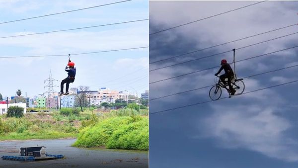 இனி அந்தரத்தில் சைக்கிள் ஓட்டலாம்.. கோவையில் ஜிப்லைன் சோதனை ஓட்டம் நிறைவு! அட்வென்சருக்கு ரெடியா?