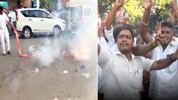 போட்றா வெடிய.. ஸ்வீட்டை வாயில் திணித்து.. முனுசாமி வேலுமணி முன்னிலையிலேயே அதிர வைத்த அதிமுகவினர்