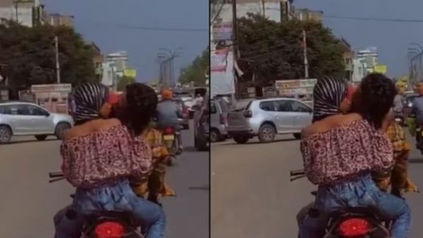 ஓடும் பைக்கில் “லிப்-லாக்”.. ஜெய்ப்பூரே “ஜெர்க்” ஆகிருச்சு - இளம் ஜோடிக்கு எதிராக போலீஸ் ஆக்சன்