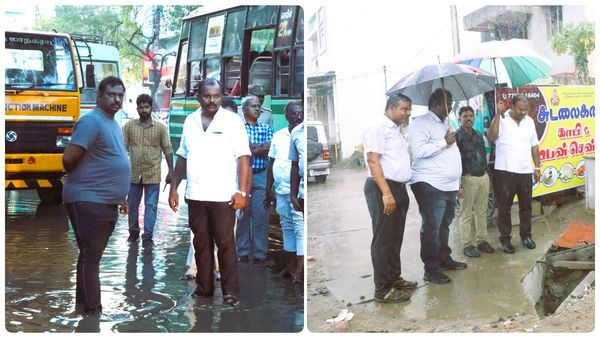 கொட்டிய மழையில் குடையுடன் களமிறங்கிய தூத்துக்குடி மேயர்! 3 மணி நேரத்தில் காணாமல் போன தேங்கிய நீர்!