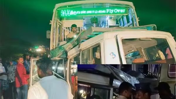 திருவண்ணாமலையில் கண் இமைக்கும் நேரத்தில் கொடுமை.. பஸ்- டாடா சுமோ மோதல் .. உடல் நசுங்கி 7 பேர் மரணம்