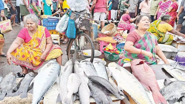 வஞ்சிரம் மீன், வவ்வால் மீன், இறால்.. மீன் பிரியர்களால் முட்டிமோதிய காசிமேடு.. சென்னை மீனவர்கள் குஷி