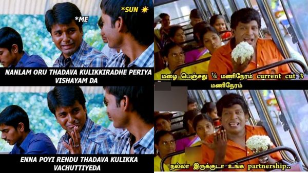 நானெல்லாம் ஒரு தடவை குளிக்கறதே பெரிய அதிசயம்.. என்னைய போய் ரெண்டு தடவை குளிக்க வச்சிட்டியேடா!