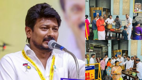 'சனாதன' சர்ச்சை கிடக்கட்டும்!சென்னை பெருமாள் கோவிலில் 'பிரசாதம்' கொடுத்த உதயநிதி ஸ்டாலின் அறக்கட்டளை