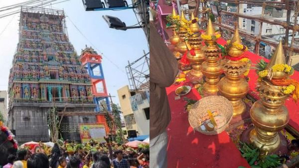 கோட்டை மாரியம்மன் கோயில் குடமுழுக்கு.. 30 ஆண்டுகளுக்குப் பின் சேலத்தில் கோலாகலம்.. குவிந்த பக்தர்கள்