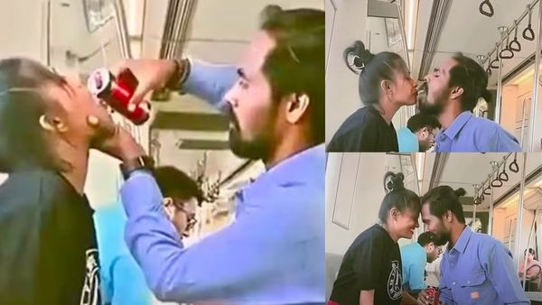 அசிங்கம் அசிங்கம்.. அத்தனை பேர் சுற்றியிருக்க அத்துமீறிய ஜோடி.. அதுவும் மெட்ரோ ரயிலில்.. கண்ணே கூசுது