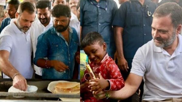 அப்படியே திருப்பி போட்டு பொடியை தூவி.. தெலுங்கானாவில் ‘மொறு மொறு’ தோசை சுட்டு அசத்திய ராகுல் காந்தி!