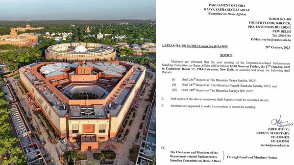 அக்.27ல் கூடுகிறது நாடாளுமன்ற நிலைக்குழு.. 3 முக்கிய சட்டங்களில் வரப்போகுது மாற்றம்!