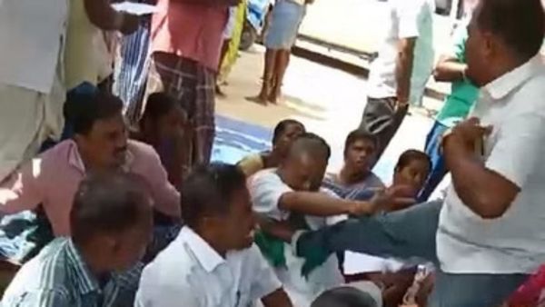 நெஞ்சே பதறிய சம்பவம்.. விவசாயியை எட்டி உதைத்த ஊராட்சி செயலர்.. காவல்துறை மீது பாய்ந்த ஆக்ஷன்