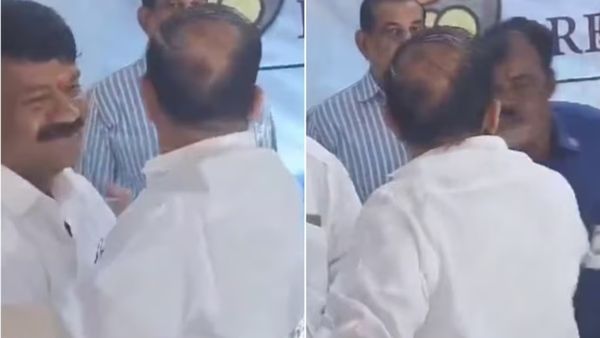 உச்சிக்கேறிய கோபம்.. பாதுகாவலரை மேடையிலேயே அறைந்த உள்துறை அமைச்சர்.. பரவும் ஷாக் வீடியோ