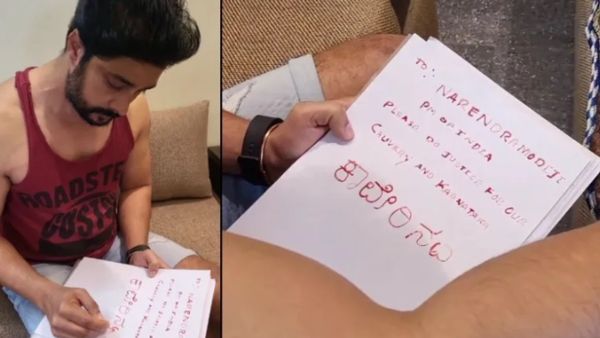 என்ன ஒரே ரத்தமா இருக்கு! மோடிக்கு போன கடிதம்! காவிரி பிரச்சனையால் கன்னட நடிகர் செய்ததை பாருங்க!